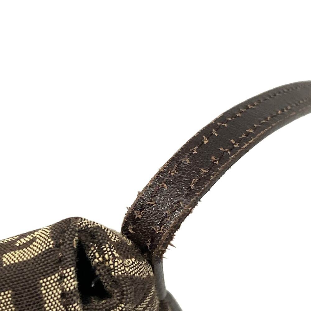 Fendi Zucchino Kamse Pochette Shoulder Bag 8BT075 Dark Brown Beige Jacquard - Picture 10 of 15